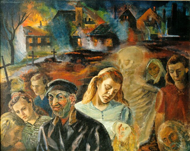 Ola Abrahamson - Flyktninger - 1948.jpg